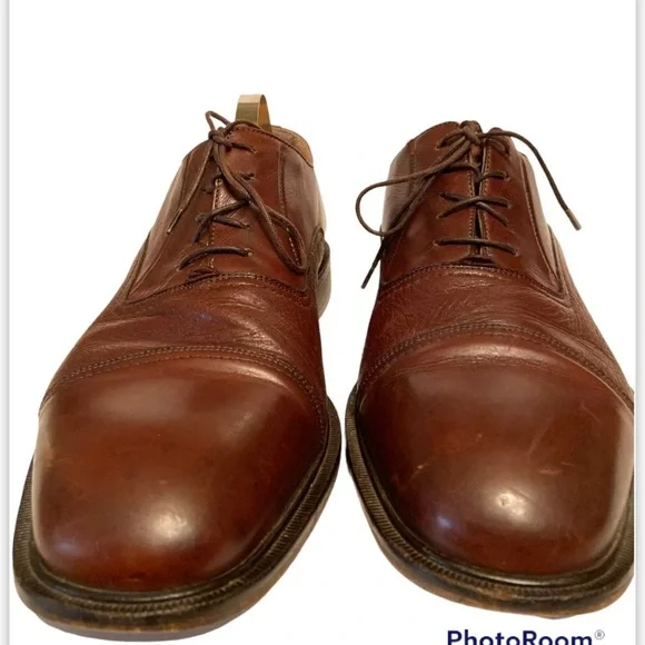 Florsheim Men CORBETTA Cap Toe Oxford Shoes in Size 9 D Cognac. - Picture 4 of 9